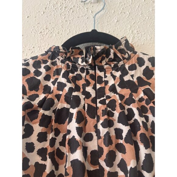 Sea New York Cheetah Print Tiered Ruffle Dress Size 4 - Picture 11 of 11